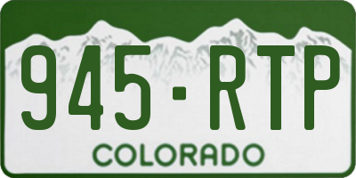 CO license plate 945RTP