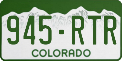 CO license plate 945RTR