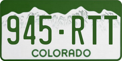 CO license plate 945RTT