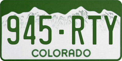 CO license plate 945RTY