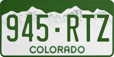 CO license plate 945RTZ