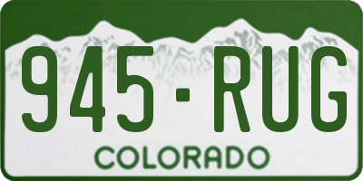 CO license plate 945RUG
