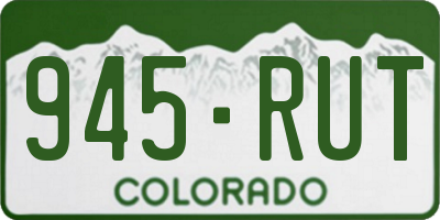 CO license plate 945RUT