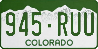 CO license plate 945RUU