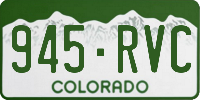 CO license plate 945RVC