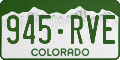 CO license plate 945RVE