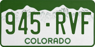 CO license plate 945RVF