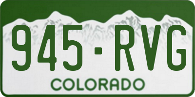 CO license plate 945RVG