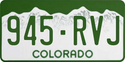 CO license plate 945RVJ