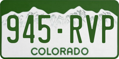 CO license plate 945RVP