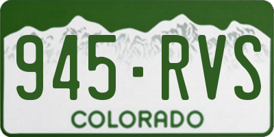 CO license plate 945RVS