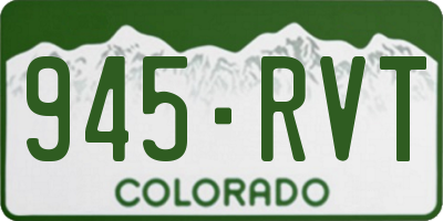 CO license plate 945RVT