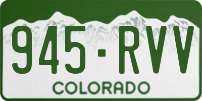 CO license plate 945RVV