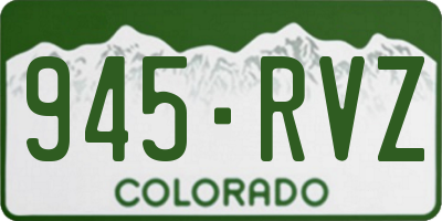 CO license plate 945RVZ