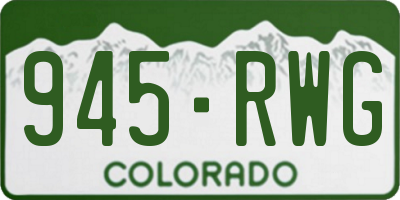 CO license plate 945RWG