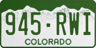 CO license plate 945RWI