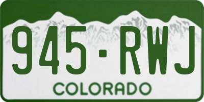CO license plate 945RWJ