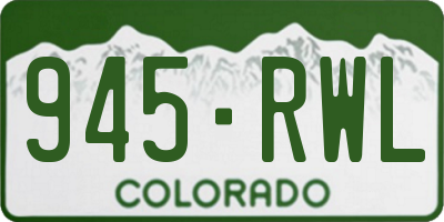 CO license plate 945RWL
