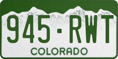 CO license plate 945RWT
