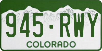 CO license plate 945RWY
