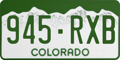 CO license plate 945RXB