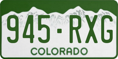 CO license plate 945RXG