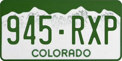 CO license plate 945RXP