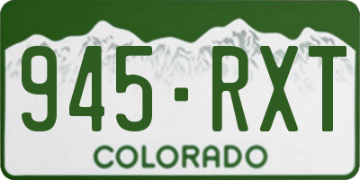 CO license plate 945RXT