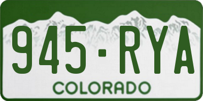 CO license plate 945RYA