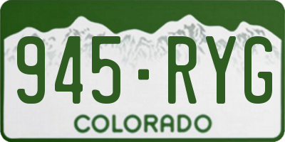 CO license plate 945RYG