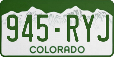 CO license plate 945RYJ