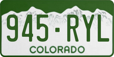 CO license plate 945RYL