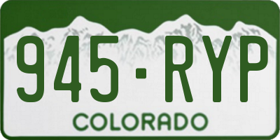 CO license plate 945RYP