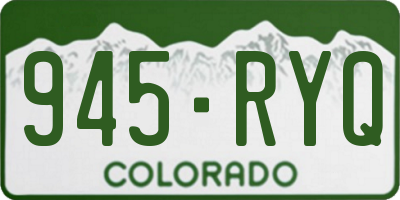 CO license plate 945RYQ