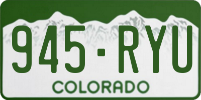CO license plate 945RYU