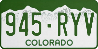 CO license plate 945RYV