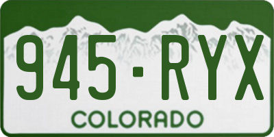 CO license plate 945RYX