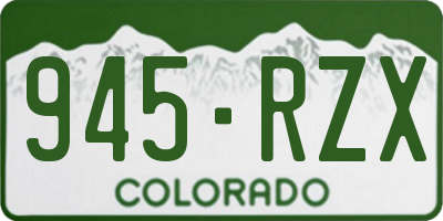 CO license plate 945RZX