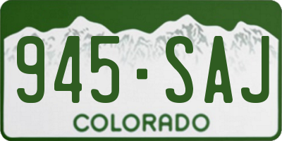 CO license plate 945SAJ