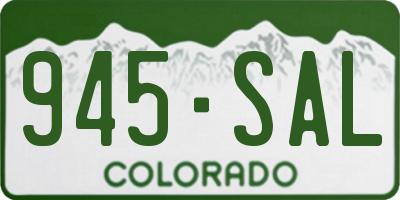 CO license plate 945SAL
