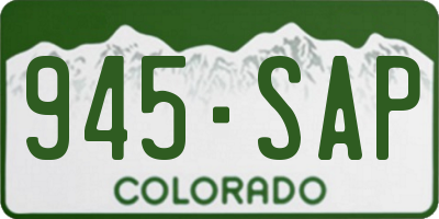 CO license plate 945SAP