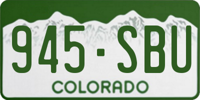 CO license plate 945SBU