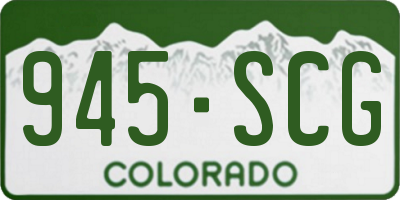 CO license plate 945SCG