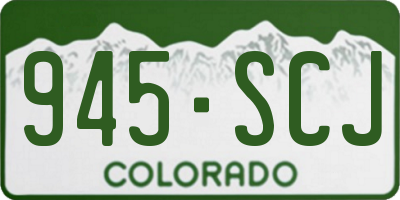CO license plate 945SCJ