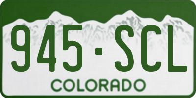 CO license plate 945SCL