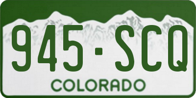 CO license plate 945SCQ
