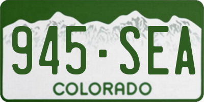 CO license plate 945SEA