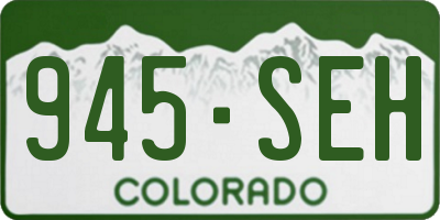 CO license plate 945SEH