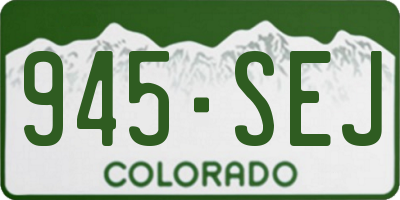 CO license plate 945SEJ