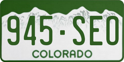 CO license plate 945SEO